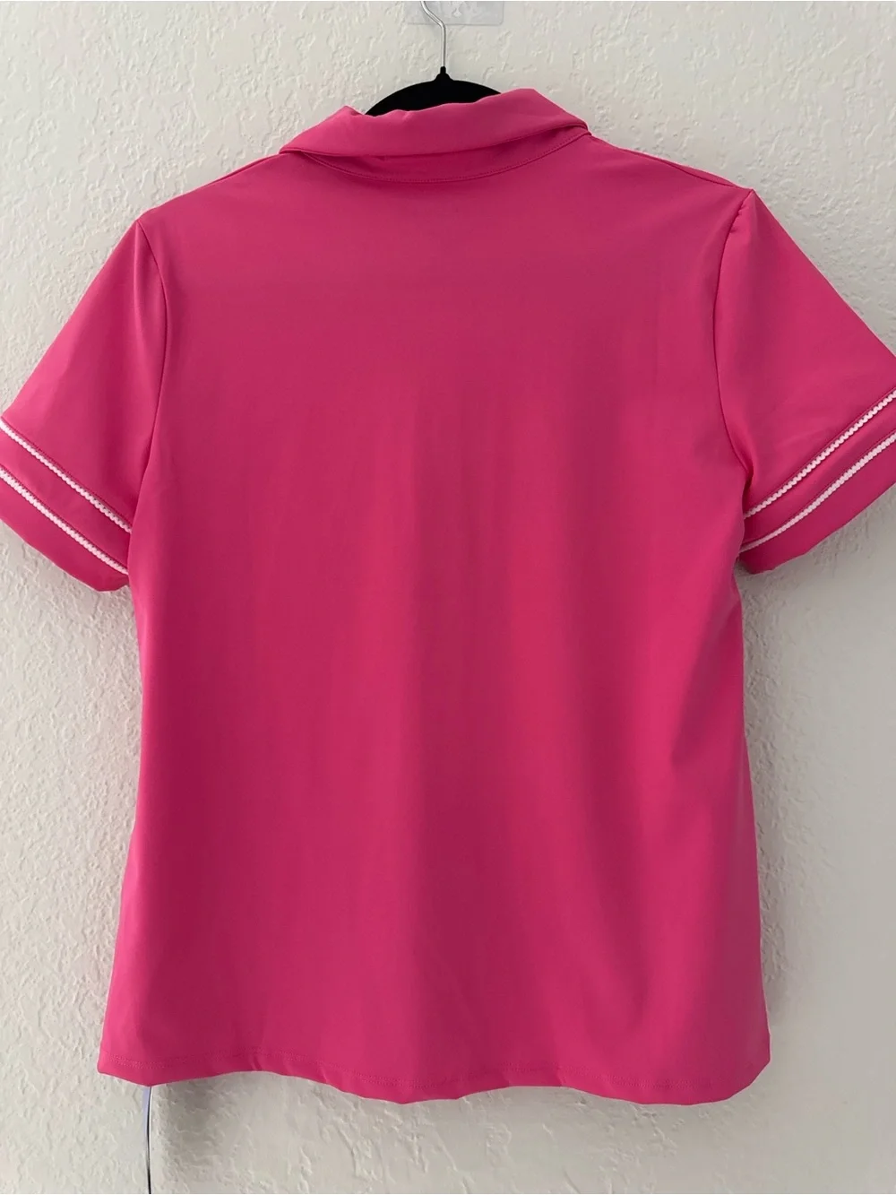 ACEGOLFS 2 Piece Golf Tennis Pickleball Set UPF50+ Pink Top White Skort - Picture 6 of 16